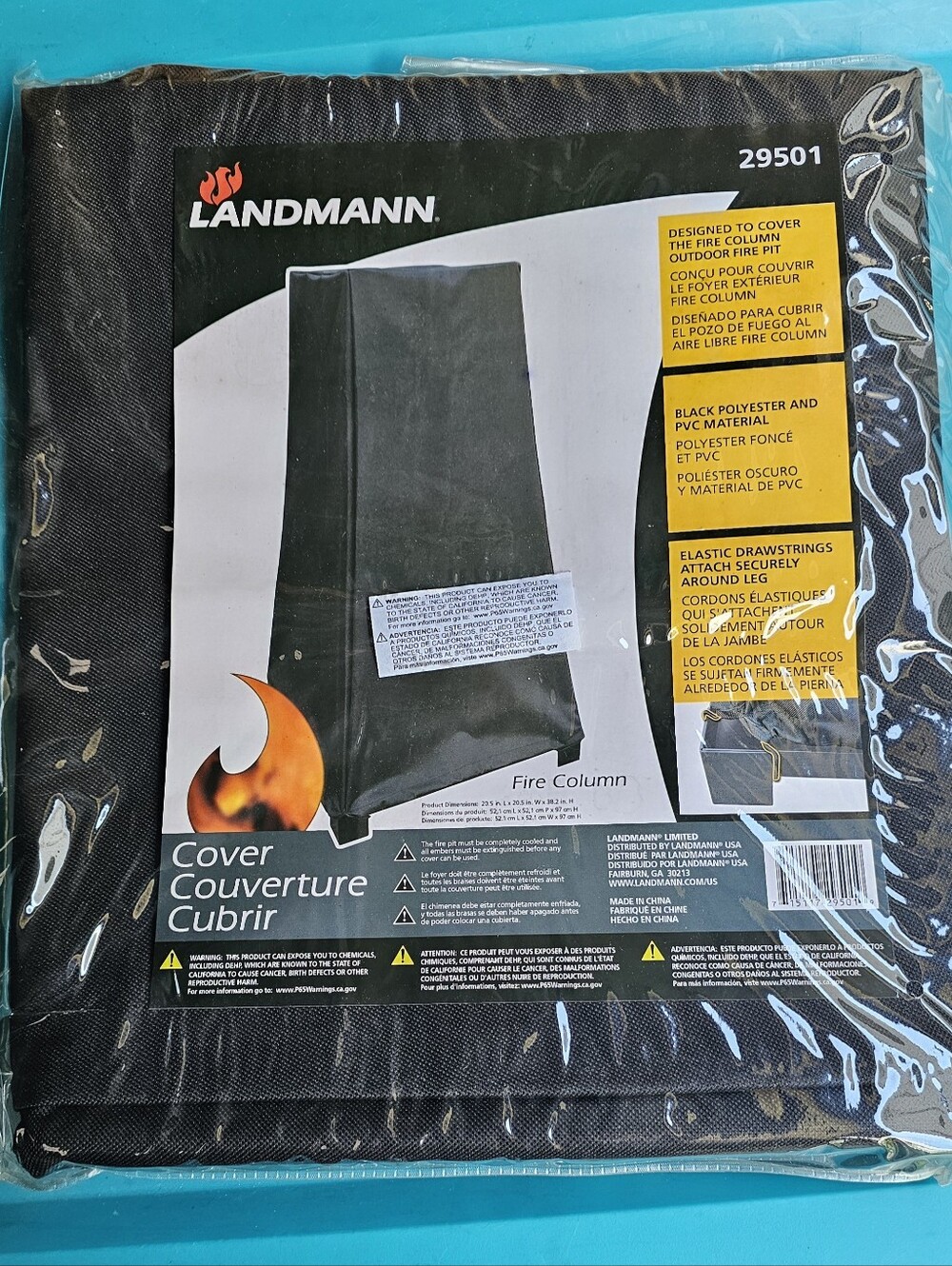 Landmann Black Fire Column Cover - Black